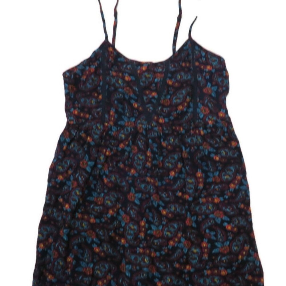 Forever 21 Navy Red Dress Paisley‎ Small Short